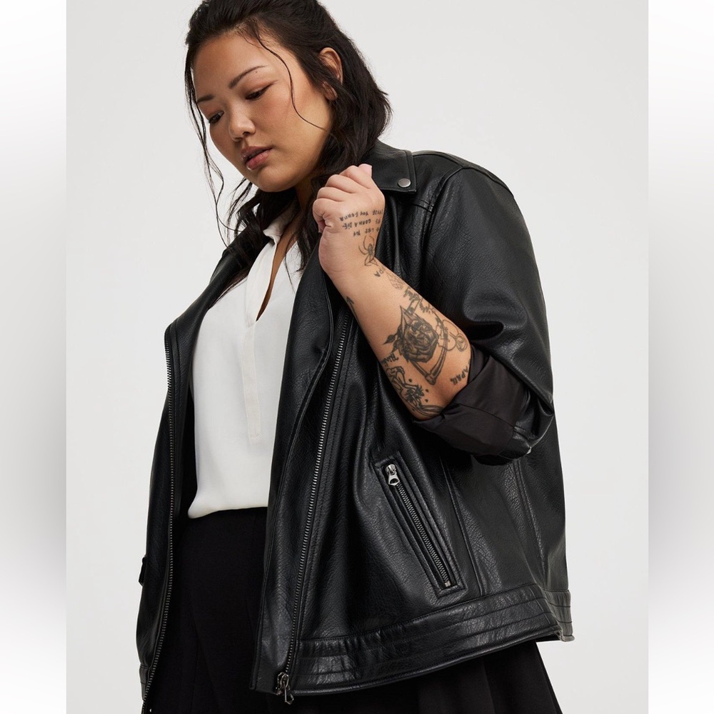 Torrid Relaxed Moto Leather Jacket